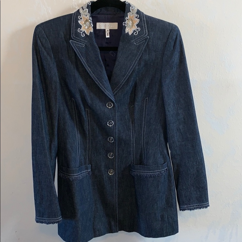 Escada Denim Blazer with Sequins